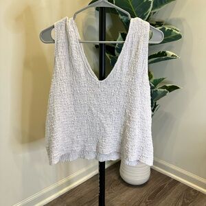 a new day Textured White Tank Top